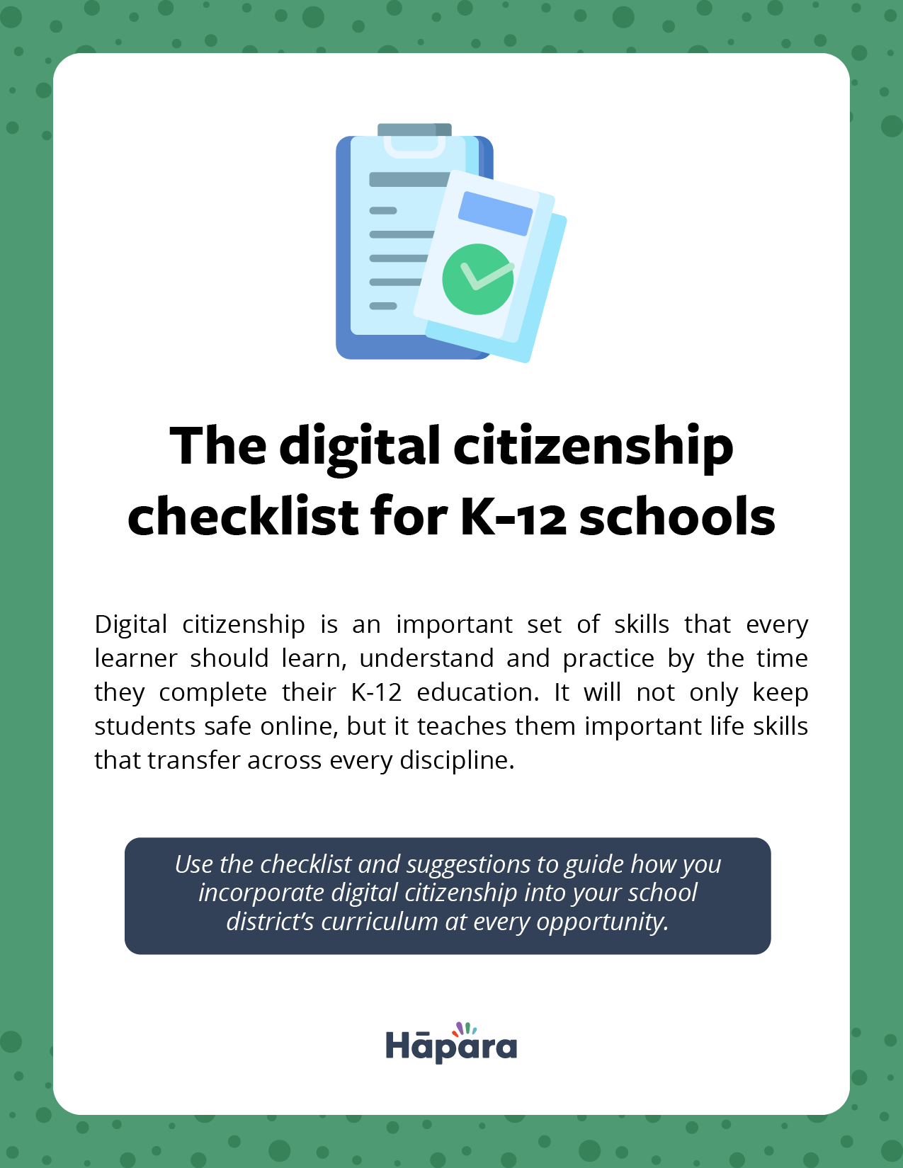 Digital Citizenship Checklist