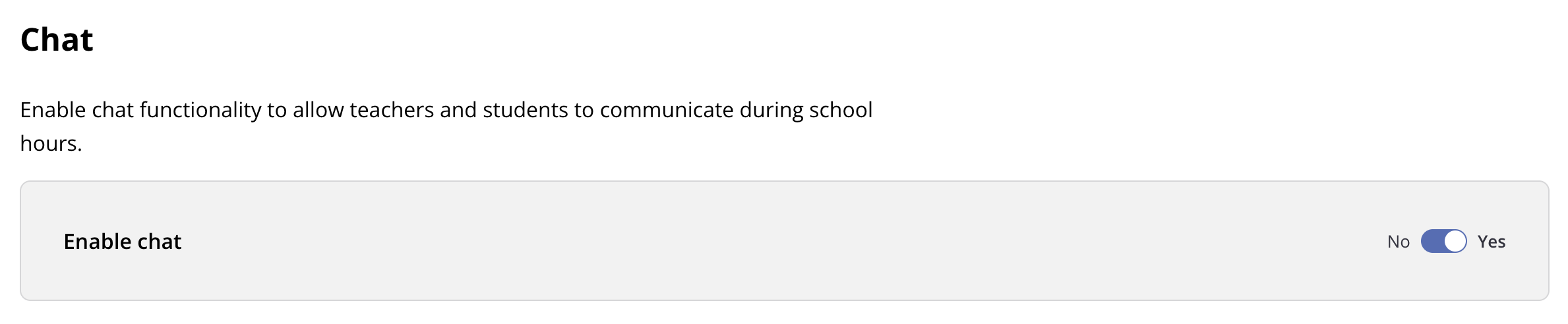 Enable chat
