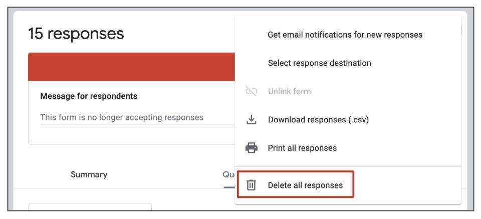 Google Forms Delete All Responses Google Forms Delete All Responses