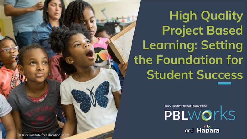 High Quality Project Based Learning: Setting the Foundation for Student Success