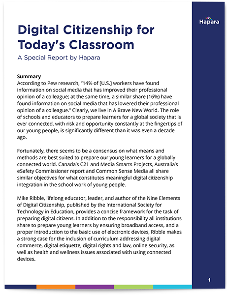 Digital Citizenship for Today's Classroom White Paper
