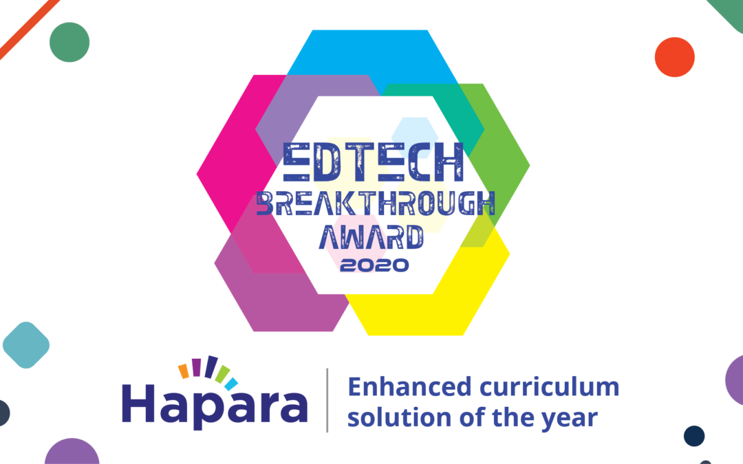 Hāpara recognized for remote and distance learning innovation with 2020 EdTech Breakthrough Award