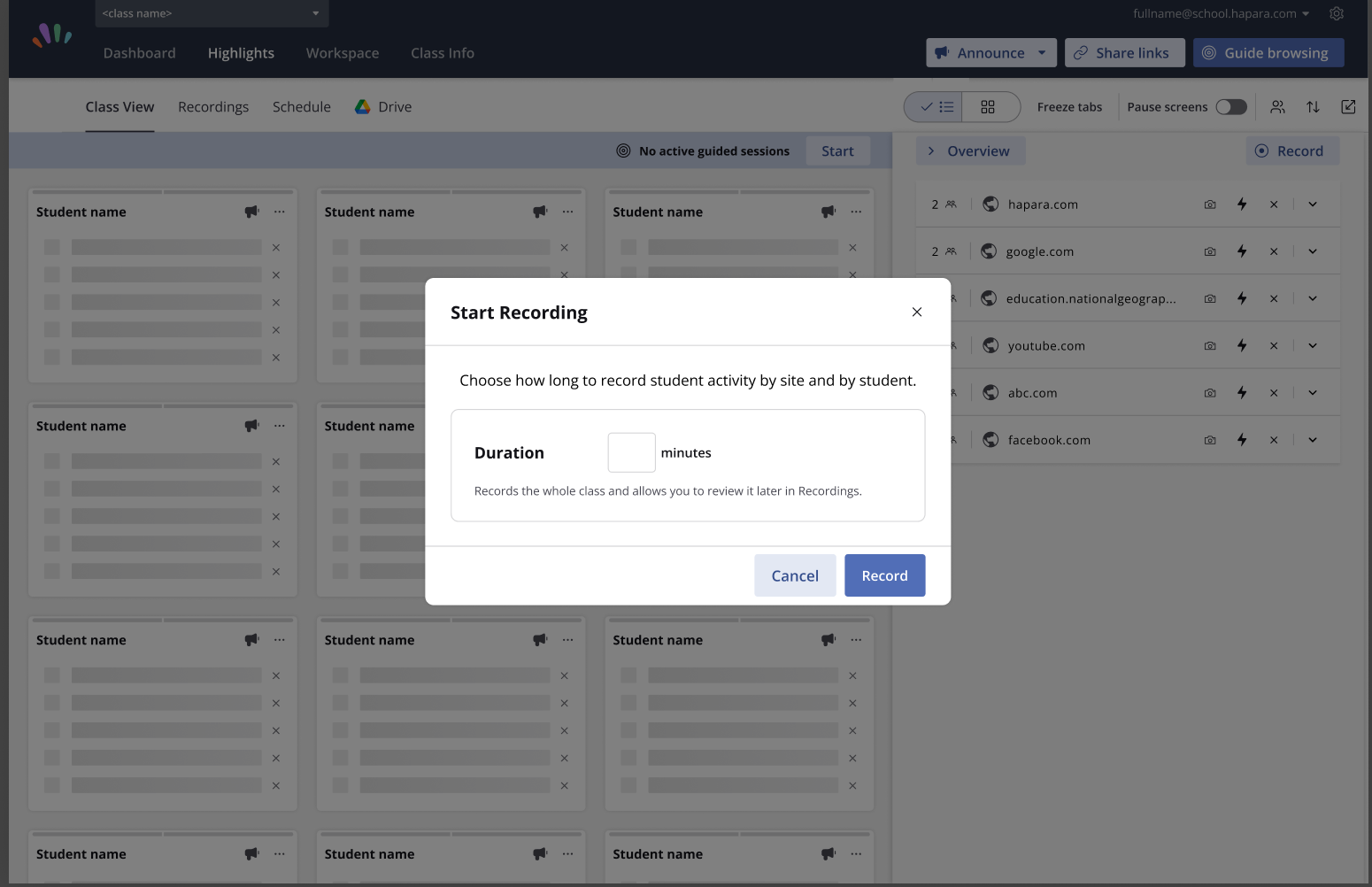 Hāpara Highlights - Start Recording