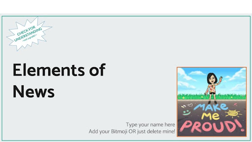 Elements of news - Google Slides Presentation